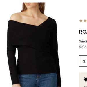 Off-Shoulder Black Sweater- Simple but Elegant